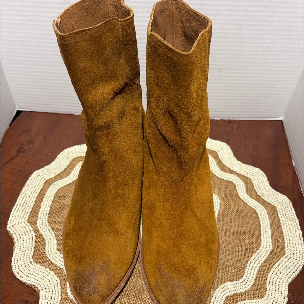 Frye Brown Suede Ankle Boots